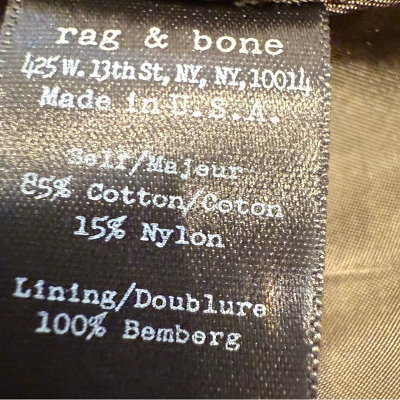 Rag & Bone Womens Army Olive Green Utility Snap Button Zip Military Jacket sz 4 - Picture 13 of 16